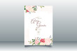 © MARIANURINCE - Beautiful floral frame wedding invitation card template Premium Vector