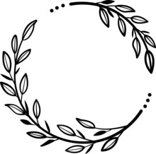 Leaf  Wreath Laurel ,cut File, SVG , Cricut, Silhouette , Vector, T Shirt,logo
