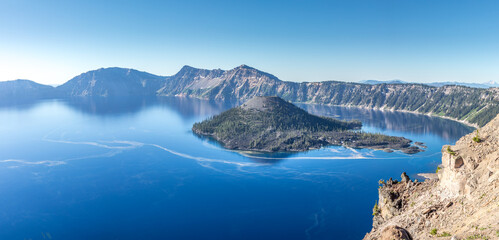 Wall Mural - Panoramic view over the Crater Lake, Crater Lake National Park Oregon