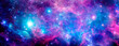 Cosmic background with realistic nebula and shining stars.