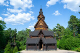 Fototapeta Na drzwi - Norwegian Stave Church, Bygdøy, Oslo. At Norsk Folkemuseum