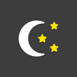 © nasik - Moon and star vector icon. Camping sign