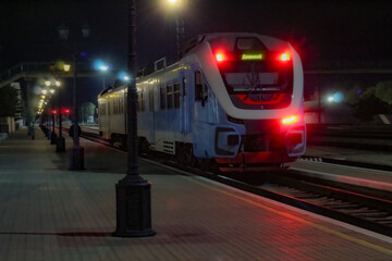 tram at night