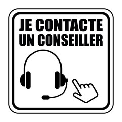 Sticker - Logo je contacte un conseiller.