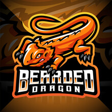 Bearded Dragon Esport Mascot Logo
