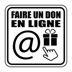 Sticker - Logo faire un don en ligne.