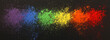 © LincB - A wide banner background style shot of the LGQT rainbow flag colors made out of chalk dust and arranged in a line.
