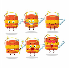 Sticker - Cylindrical firecracker cartoon designs as a cute angel character