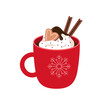 Winter hot drink cup cocoa hot chocolate