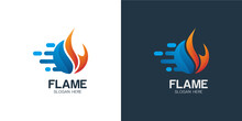 Minimalist Elegant Flame Logo Set
