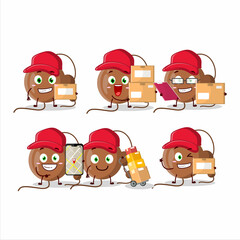 Sticker - Cartoon character design of firecracker ball working as a courier