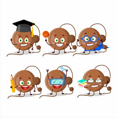 Poster - School student of firecracker ball cartoon character with various expressions