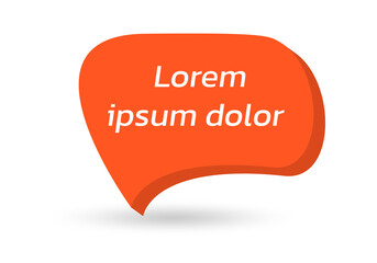 Wall Mural - speech bubble 3d icon. dialog or chart boxe for text. talk, speak, message abstract shape frame. vec