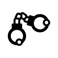 Poster - Handcuffs Glyph Vector Icon Design