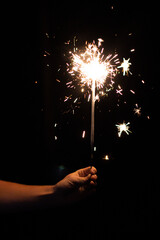 Wall Mural - hand with sparkler