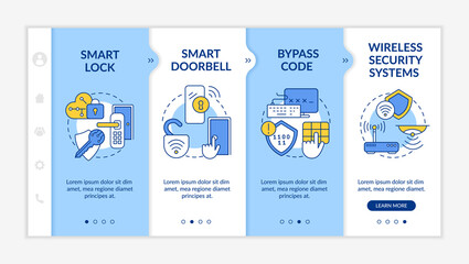 Wall Mural - digital security system onboarding vector template. responsive mobile website with icons. web page w