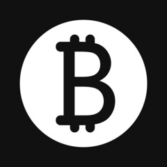 Canvas Print - Bitcoin symbol vector icon