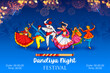 © vectomart - Dandiya in disco Garba Night banner poster for Navratri Dussehra festival of India