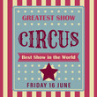 Circus invitation, poster. The greatest show ever.