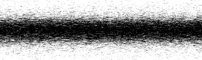 Black and white halftone glitch. Computer virus. Random falling particles on screen. Hacked software. Vector background.