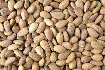 background of almonds