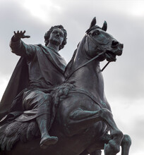 Monument Of Russian Emperor Peter The Great, Known As The Bronze Horseman. Saint Petersburg, Russia. Built In 1782