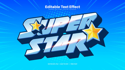 Wall Mural - Super Star Bold Text Effect