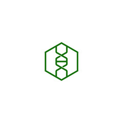 DNA Hexagon Science Logo Design Inspiration