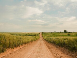 Sticker - A dirt farm road in Shamrock, Texas