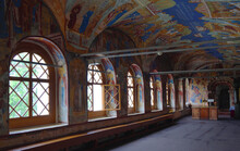 Passage With Ancient Paintings Of Resurrection Cathedral Of 17th Century On Right Bank Of Volga River In Tutayev, Yaroslavl Region, Russia