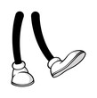 © Frogella.stock - Step position of legs, clipart pose isolated. Human limb pair and footwear, drawing walking motion. Vector illustration