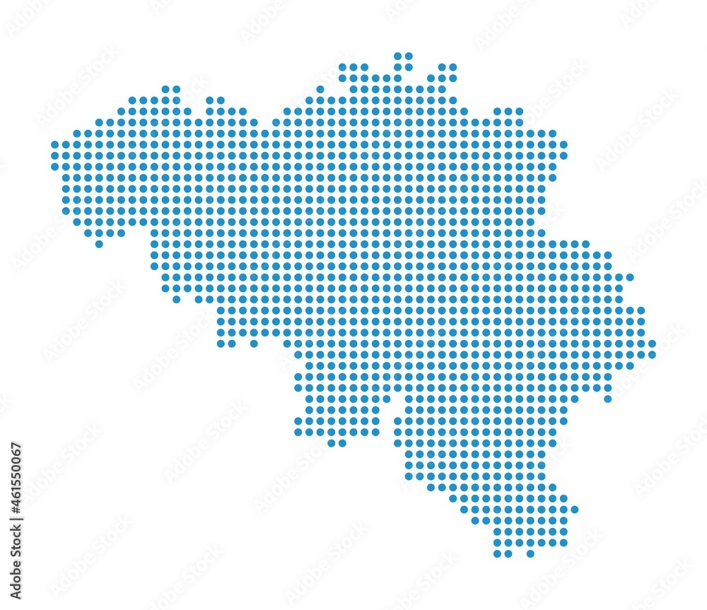 Outline map of Belgium from dots Stock Vector | Adobe Stock