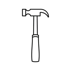 Wall Mural - hammer icon. vector illustration. black linear hammer icon.