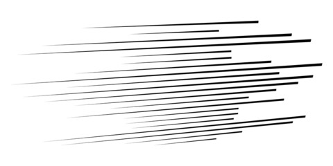 Aufkleber - 3D straight, parallel dynamic irregular lines, stripes element. Action, burst, speed comic effect lines