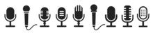 Microphone Vector Icon On White Background