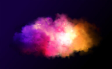 Wall Mural - holiday abstract shiny color powder cloud design element
