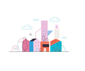 Wall Mural - Startup illustration. Concept of building new business