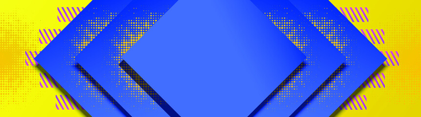 trendy luxury hipster abstract shape vector background design with blue and yellow color