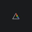 prism and rainbow vector