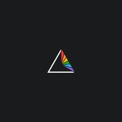 prism and rainbow vector