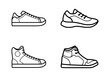 Set of sneaker icon, shoe icon vector collection, sneaker icon simple sign