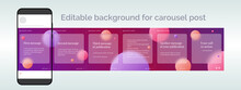 Background For Carousel Post In Glass Morphism Style