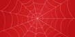 © Black White Mouse - Vector Illustration Red Spider Web Background