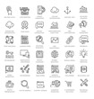 © tettygreen - Outline web icons set - Search Engine Optimization. Thin line web icon collection.