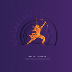 DUSSEHRA- abstract illustration of dussehra. vector