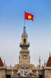 © terex - Vietnam flag on top of People's Committee Building, Ho Chi Minh City, Vietnam