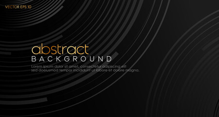 Wall Mural - Abstract black corporare background with lines for modern concept of business, technology and banner template.
