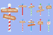 © Little Monster 2070 - Winter holiday xmas signs for the north pole.