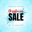 © Skutiherra - Blue snowy christmas sale banner