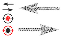 Itself Fractal Composition Flip Arrows. Vector Flip Arrows Composition Is Constructed Of Repeating Fractal Flip Arrows Items. Abstract Design.